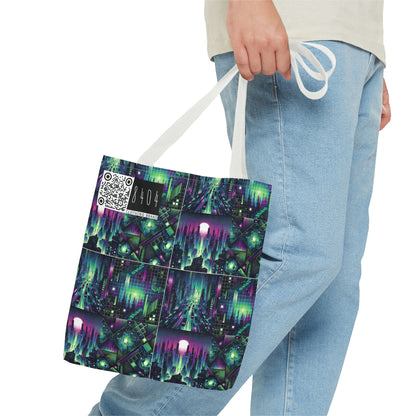 Tech Noir Aesthetics Tech-Forward Urban Dystopia Tote Bag - 8404 Design-54