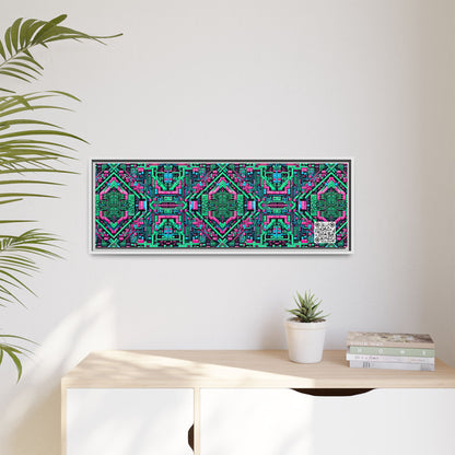 Digital Glitch Vibes Tech-Inspired Streetwear Matte Canvas, Framed (multi-Color) - 8404 Design-71 B