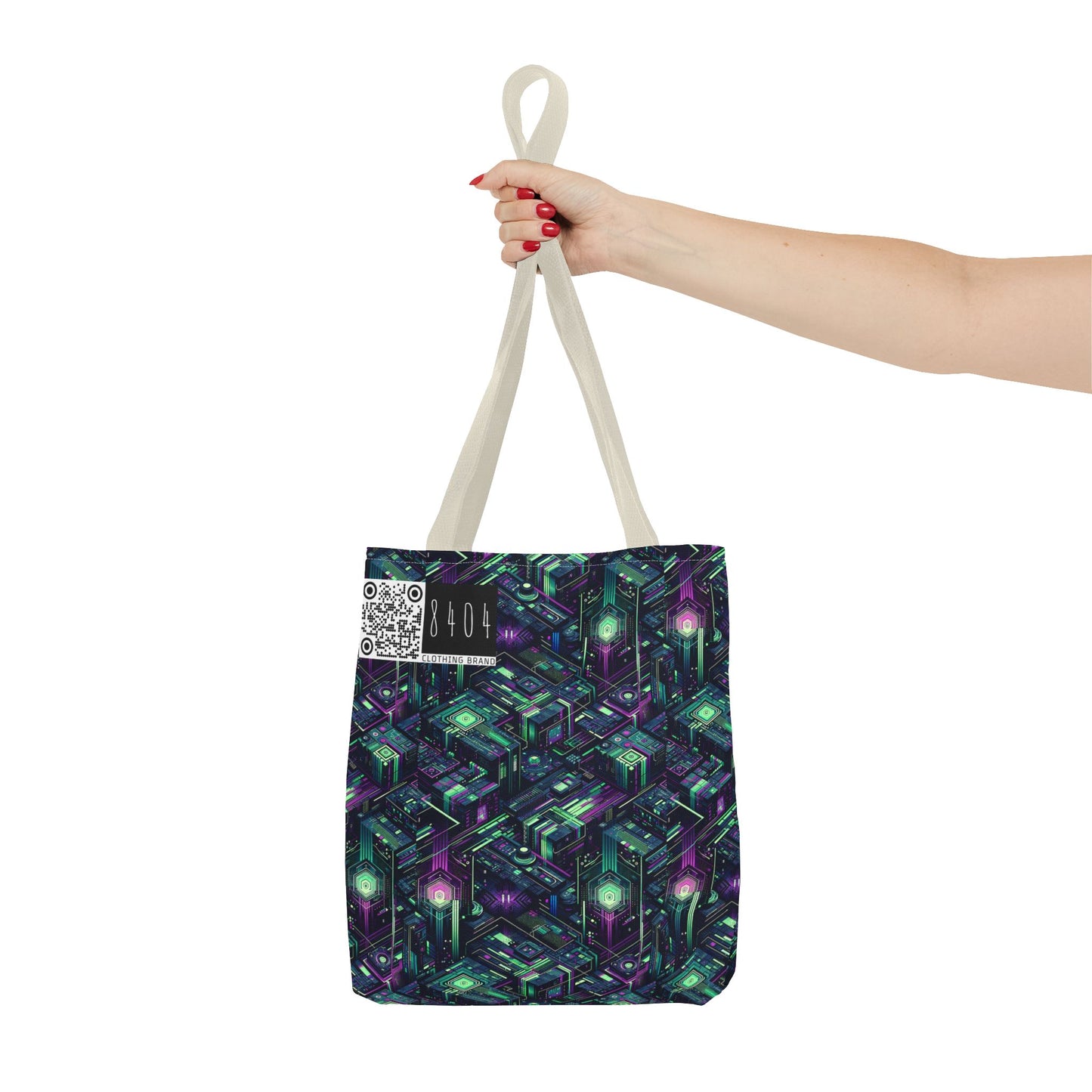 Tech Noir Aesthetics Tech-Forward Urban Dystopia Tote Bag - 8404 Design-43
