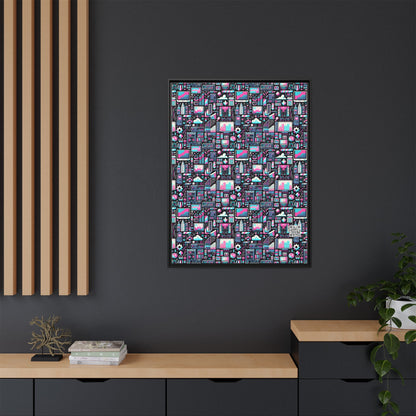 Digital Rebellion Youthful Streetwear with a Rebellious Digital Twist Matte Canvas, Framed (multi-color) - 8404 Design-71 A