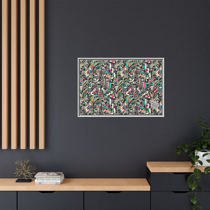 Digital Street Art Urban Street Style Matte Canvas, Framed (multi-color) - 8404 Design-74 A