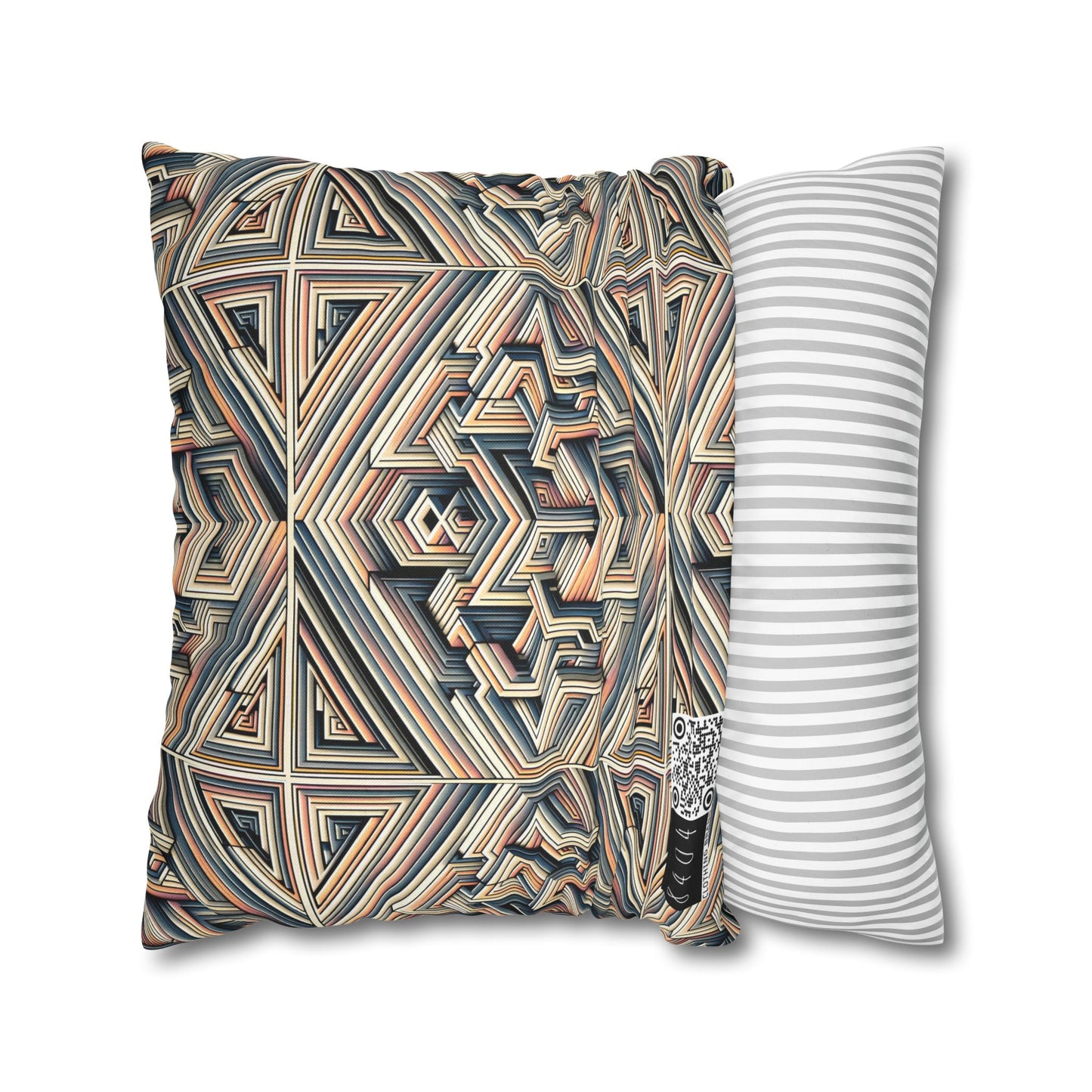 Tech Illusion Graphics Futuristic Artistry Spun Polyester Square Pillowcase - 8404 Design-52