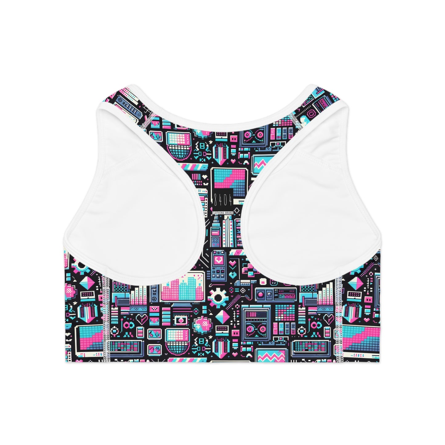 Digital Rebellion Youthful Streetwear with a Rebellious Digital Twist Sports Bra - 8404 Design-71
