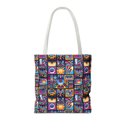 Digital Pop Culture Mashup Maximalist Pop Tote Bag - 8404 Design-52