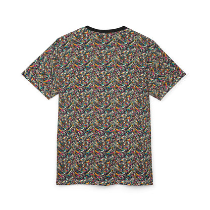 Urban Graffiti Fusion Eclectic Street Art Meets Modern Tech Culture Unisex Cut & Sew Tee - 8404 Design-55