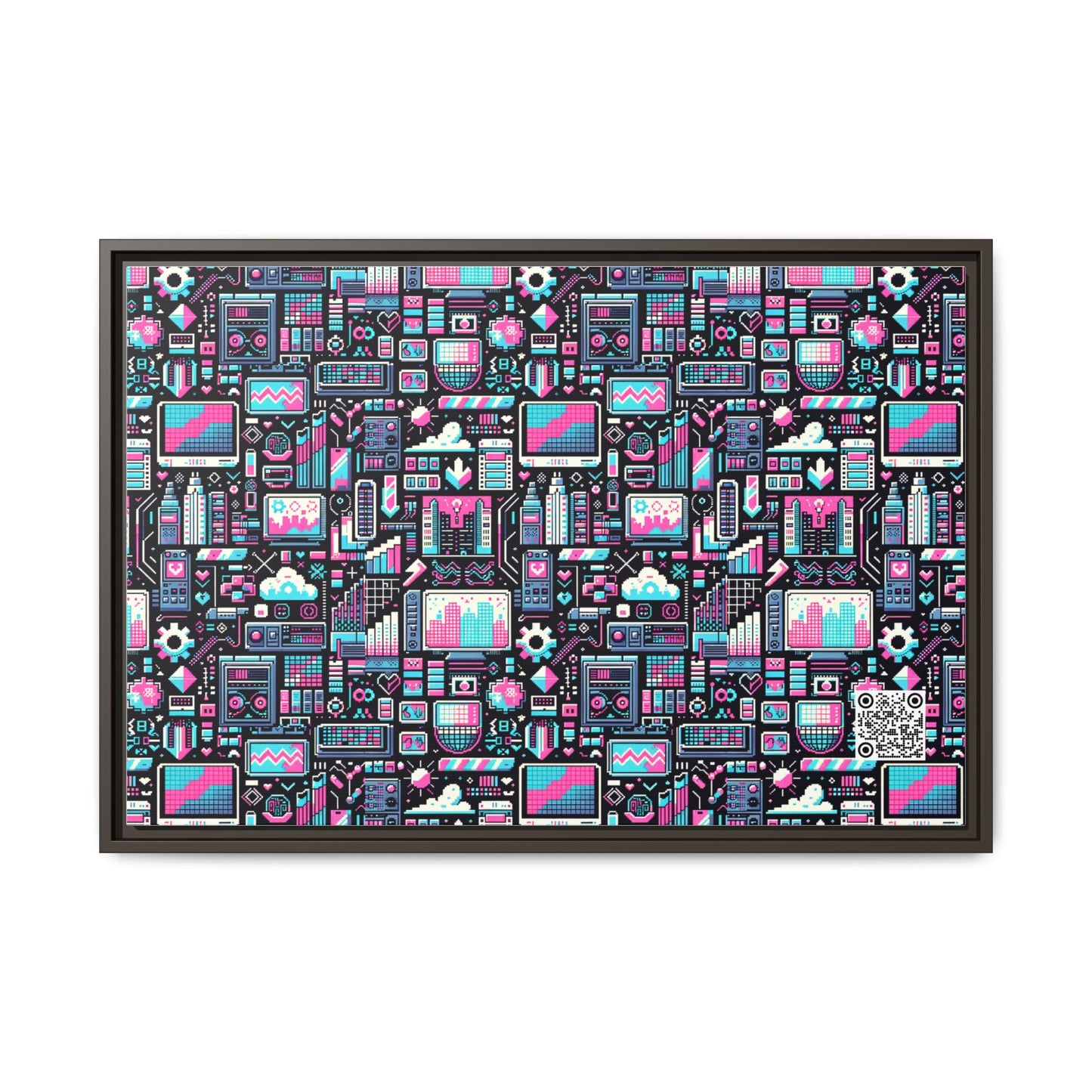 Digital Rebellion Youthful Streetwear with a Rebellious Digital Twist Matte Canvas, Framed (multi-color) - 8404 Design-71 A