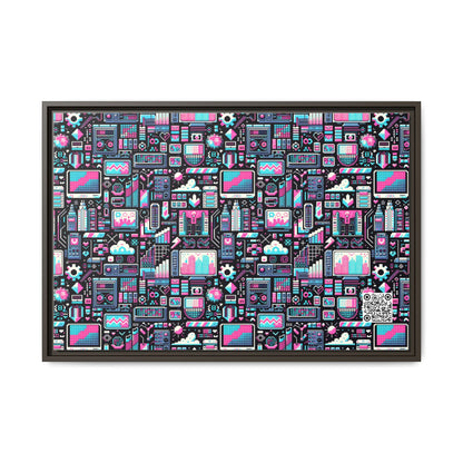 Digital Rebellion Youthful Streetwear with a Rebellious Digital Twist Matte Canvas, Framed (multi-color) - 8404 Design-71 A