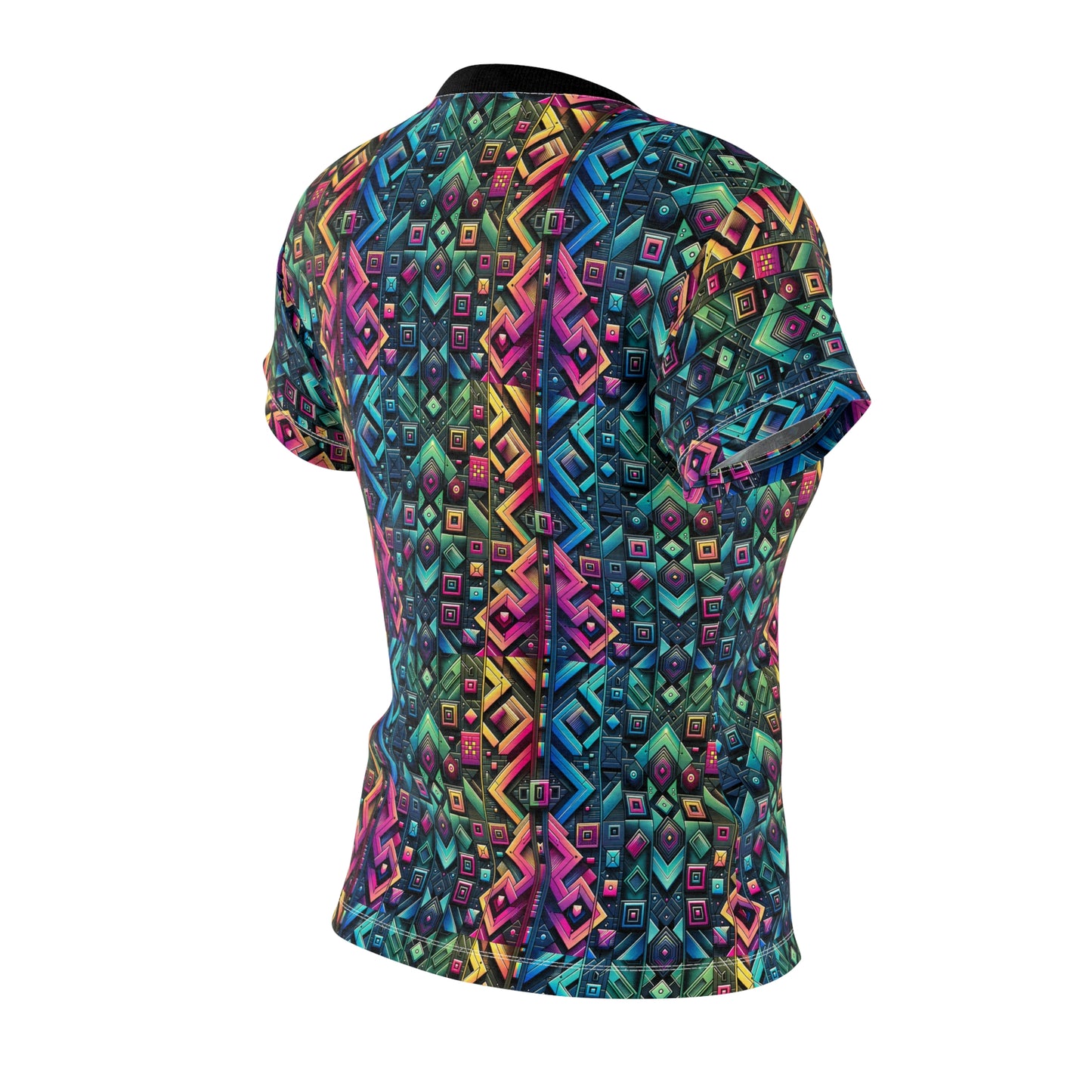 Tech-Inspired Graphics Cyberpunk Cool Women's Cut & Sew Tee - 8404 Design-58