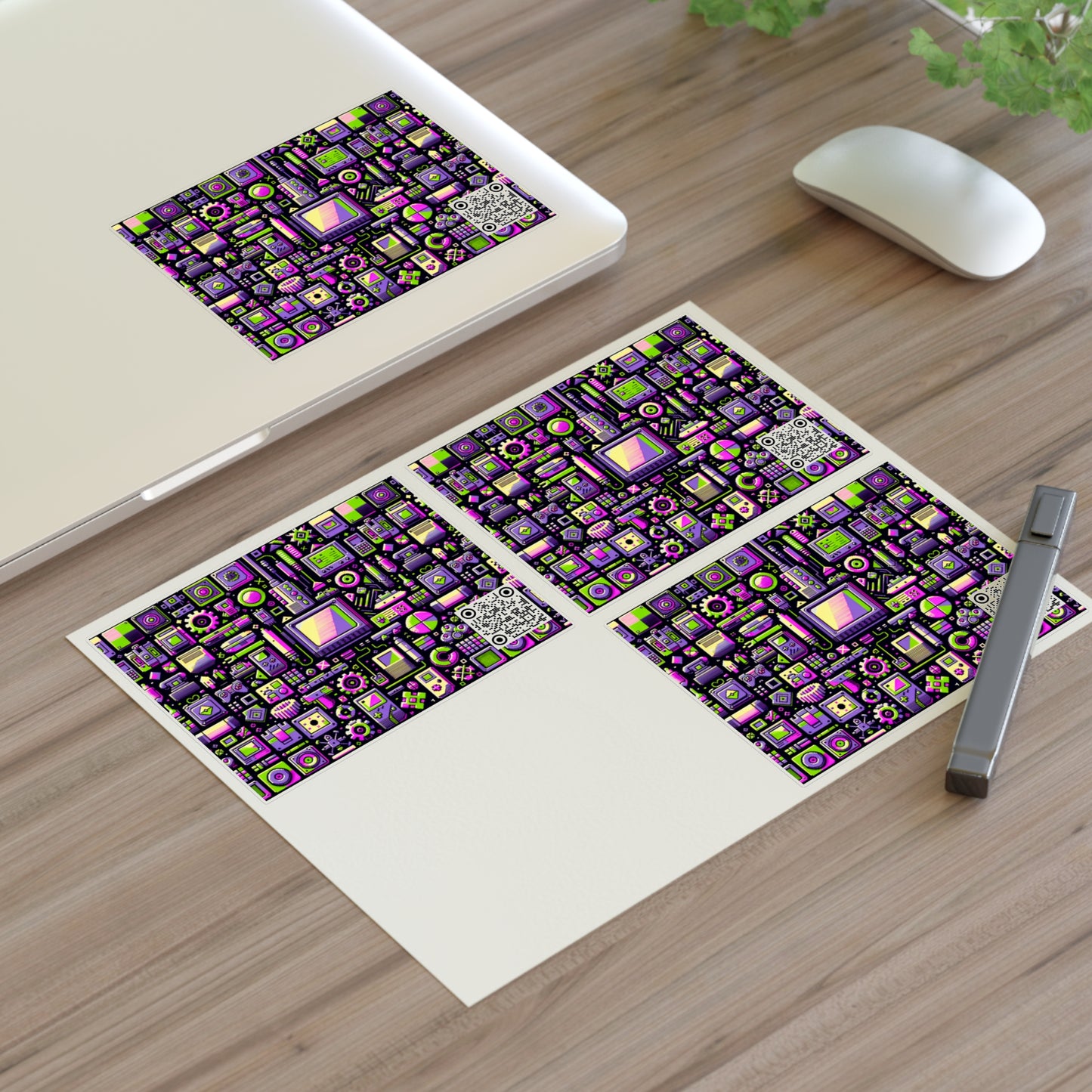 Digital Nostalgia Remix Modern Vintage Fusion Sticker Sheets - 8404 Design-67