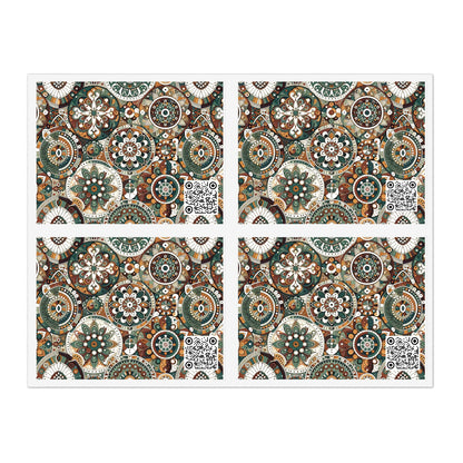 Cultural Artisanal Fusion Cultural Artisanal Streetwear Sticker Sheets - 8404 Design-61