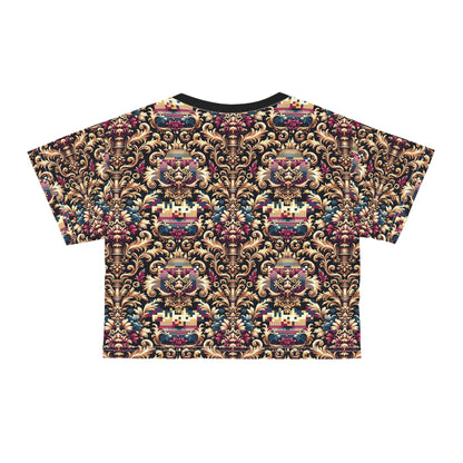 Digital Renaissance Modern Baroque Fusion Crop Tee - 8404 Design-53