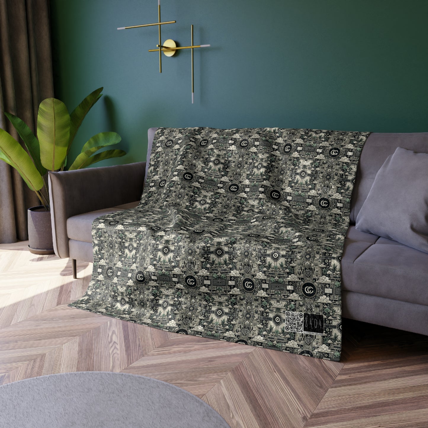 Cyber Garden Party Tech Garden Extravaganza Crushed Velvet Blanket - 8404 Design-54