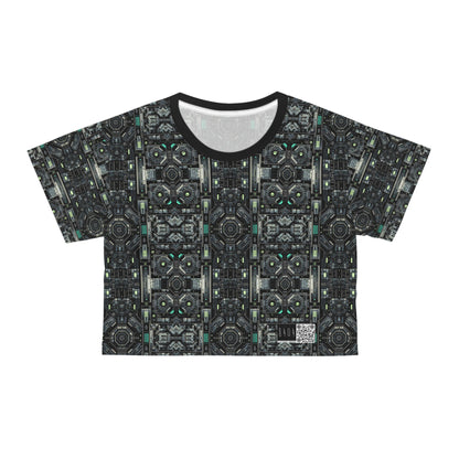 Tech Noir Tech-Forward Minimalism Crop Tee - 8404 Design-52
