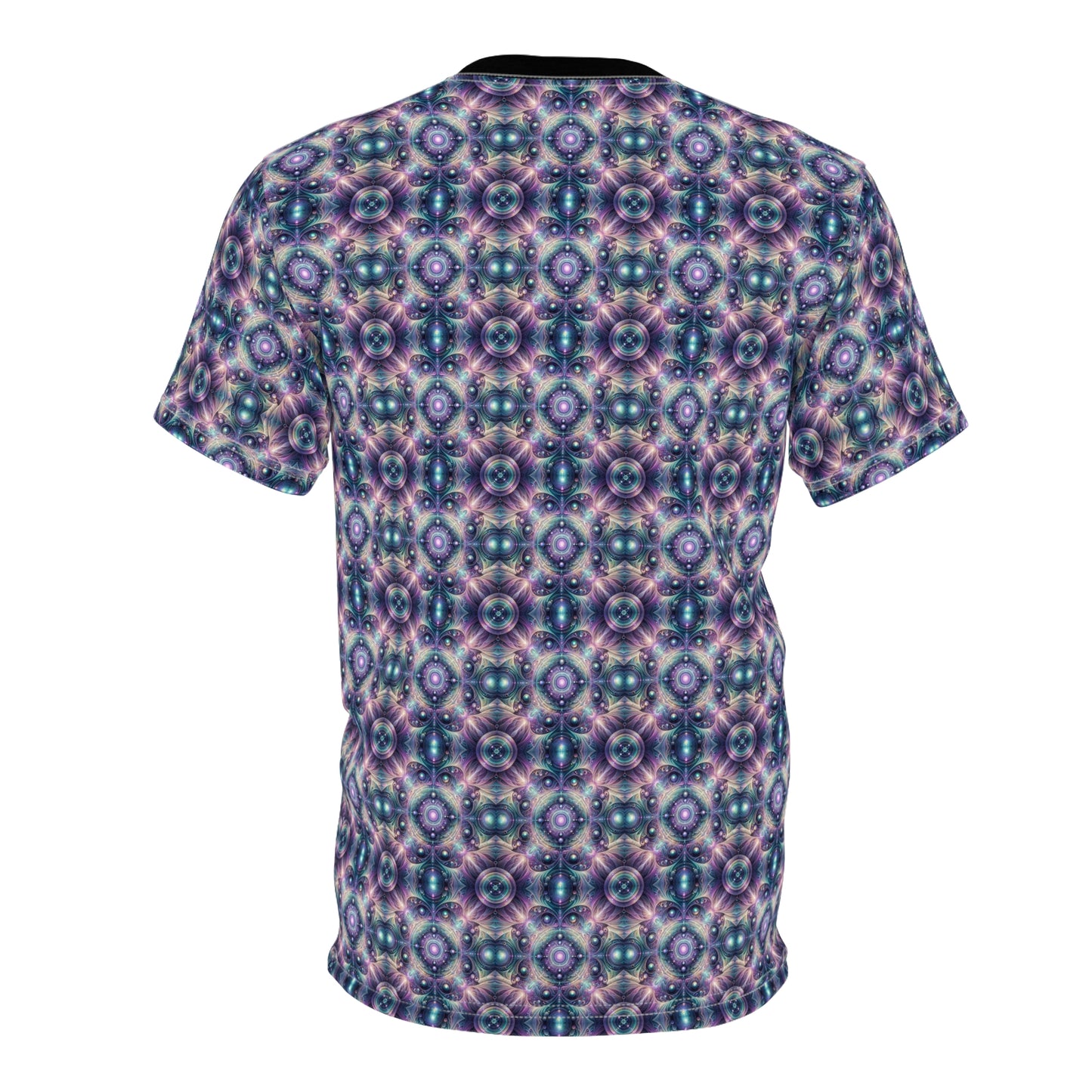 Iridescent Tech Fusion Tech-Forward Streetwear Unisex Cut & Sew Tee - 8404 Design-61