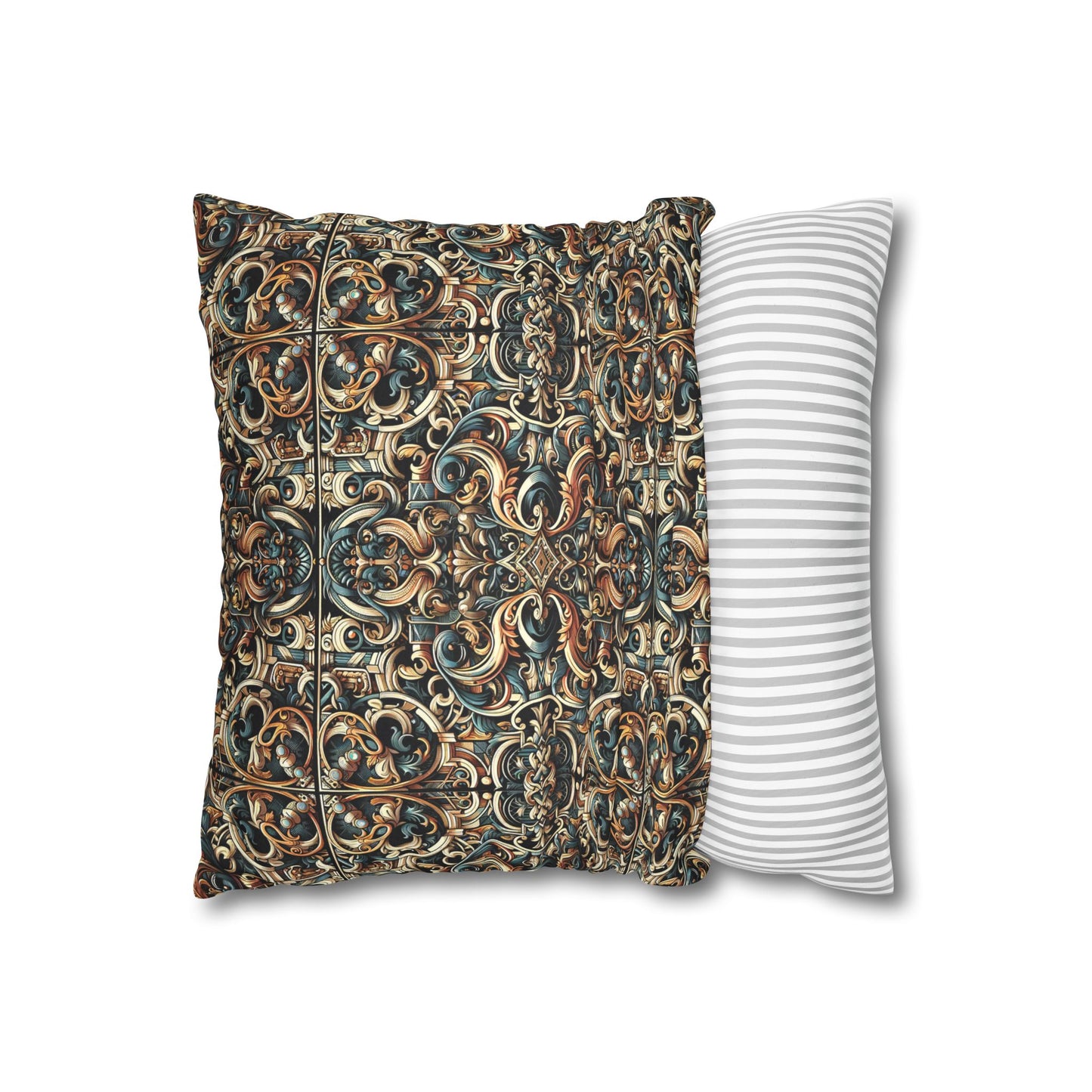 Urban Renaissance Historical Fusion With Street Edge Faux Suede Square Pillowcase - 8404 Design-59