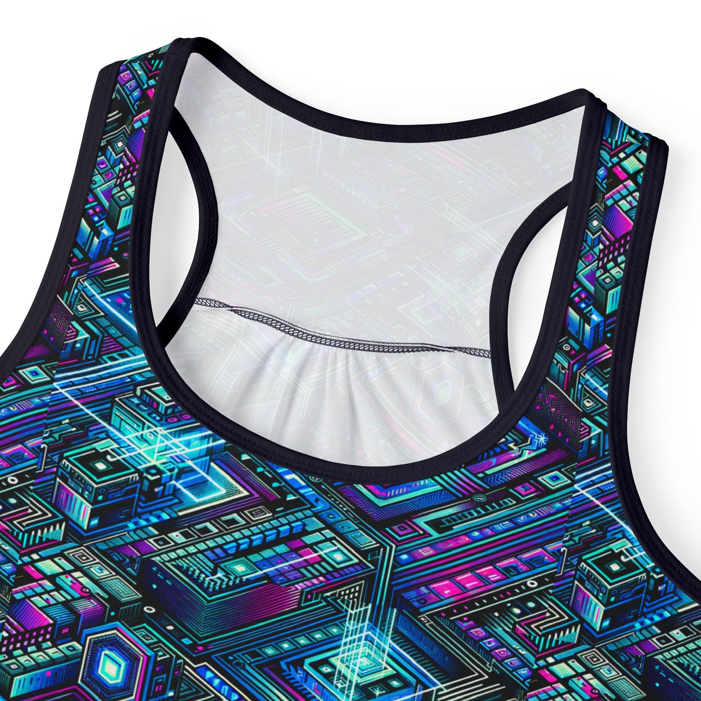 Digital Dreamland Futuristic Tech Aesthetic Women's Tank Top - 8404 Design-42