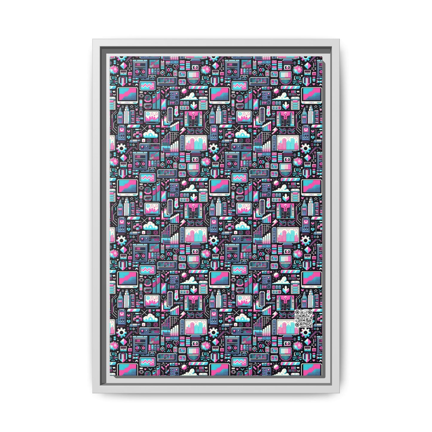 Digital Rebellion Youthful Streetwear with a Rebellious Digital Twist Matte Canvas, Framed (multi-color) - 8404 Design-71 B