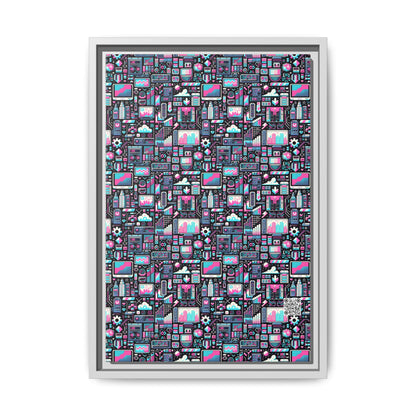 Digital Rebellion Youthful Streetwear with a Rebellious Digital Twist Matte Canvas, Framed (multi-color) - 8404 Design-71 B