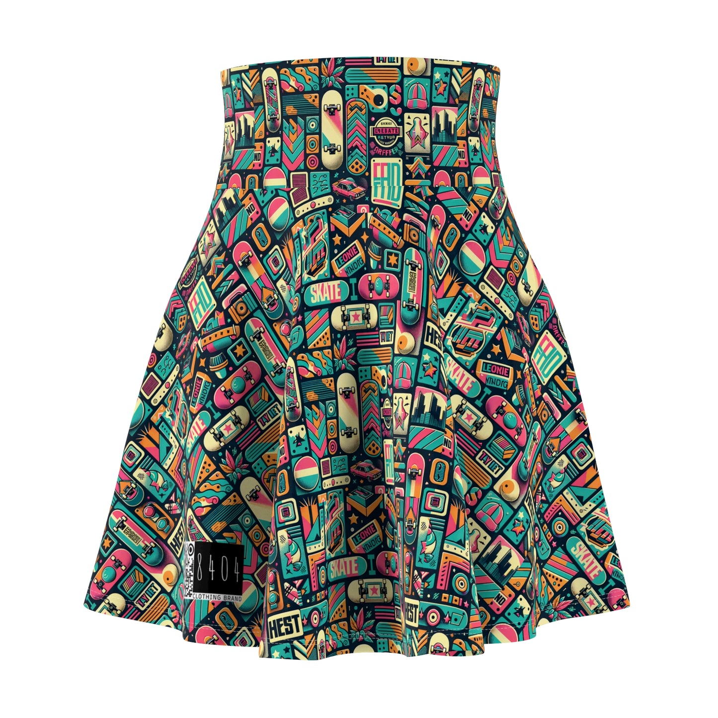Skate Culture Revival Urban Retro Cool Women's Skater Skirt - 8404 Design-61