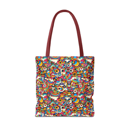 Neon Pop Playful Pop Culture Mashup Tote Bag - 8404 Design-62