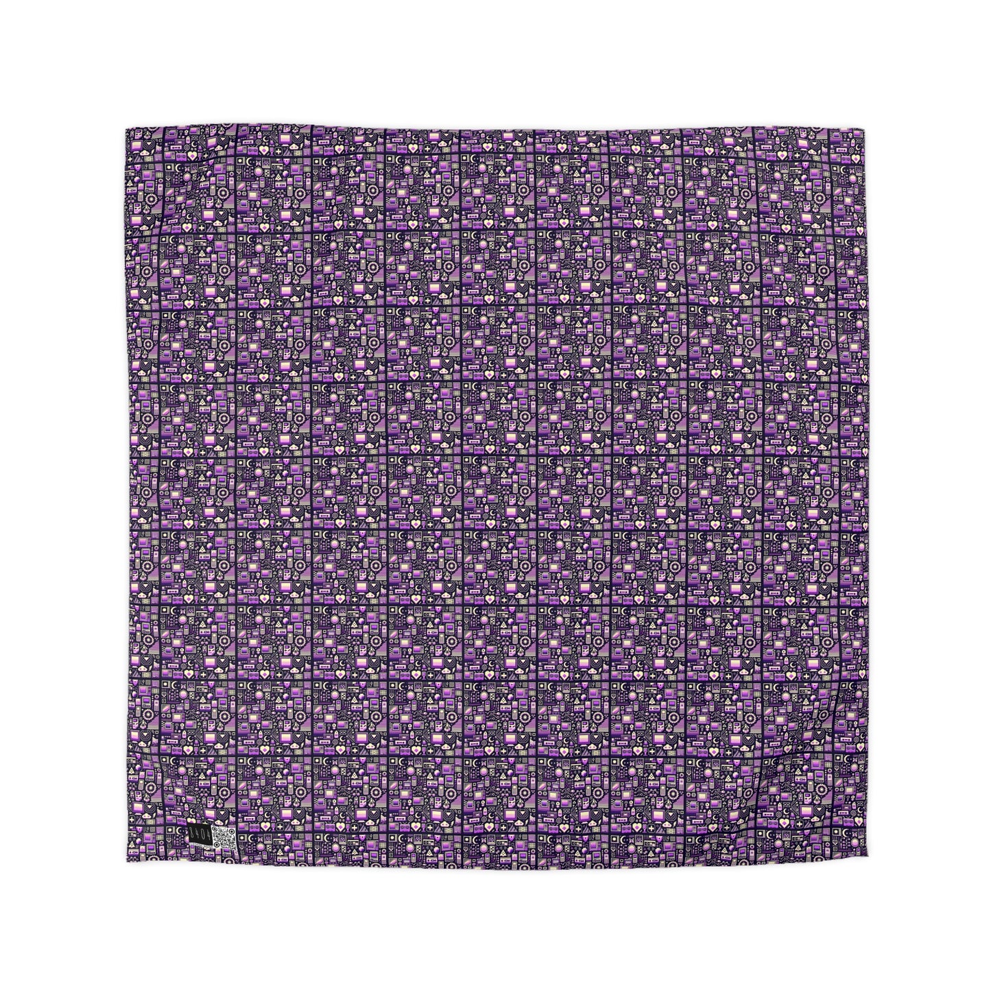 Digital Nostalgia Remix Modern Vintage Fusion Microfiber Duvet Cover - 8404 Design-54