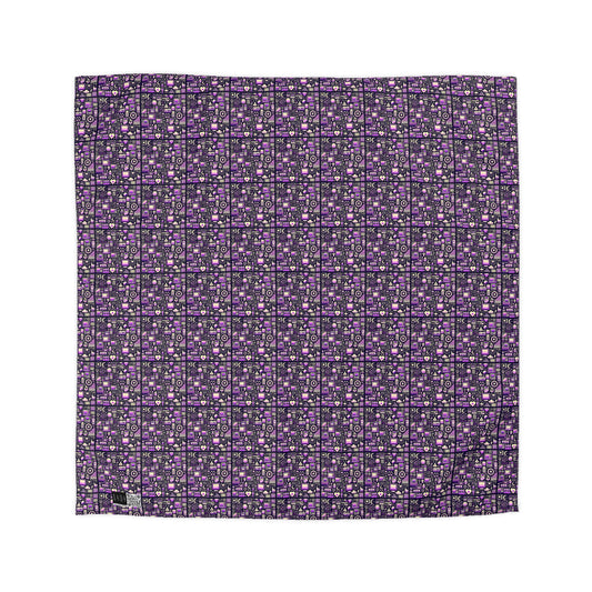 Digital Nostalgia Remix Modern Vintage Fusion Microfiber Duvet Cover - 8404 Design-54