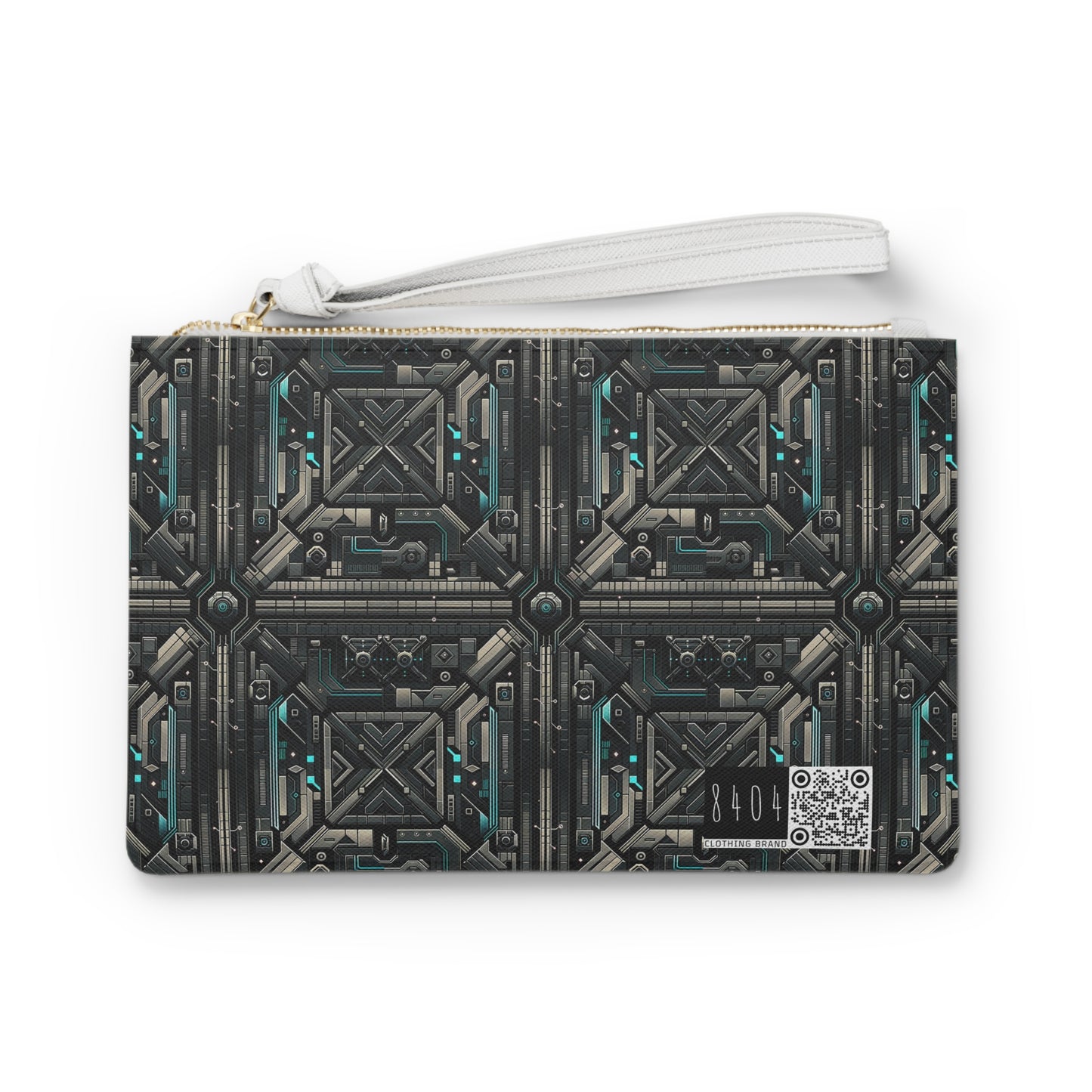 Tech Noir Futuristic Tech Aesthetic with a Dark Twist Clutch Bag - 8404 Design-59