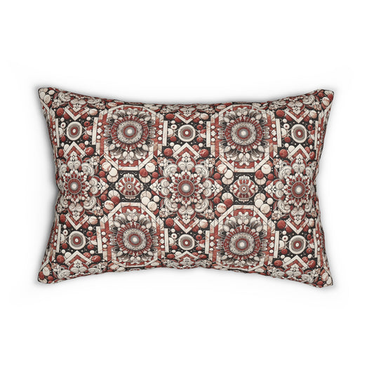 Neo Jomon Sculptural Aesthetics Artisanal Streetwear Spun Polyester Lumbar Pillow - 8404 Design-55 B