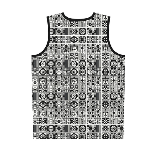 Digital Minimalism Minimalist Tech Basketball Jersey - 8404 Design-55