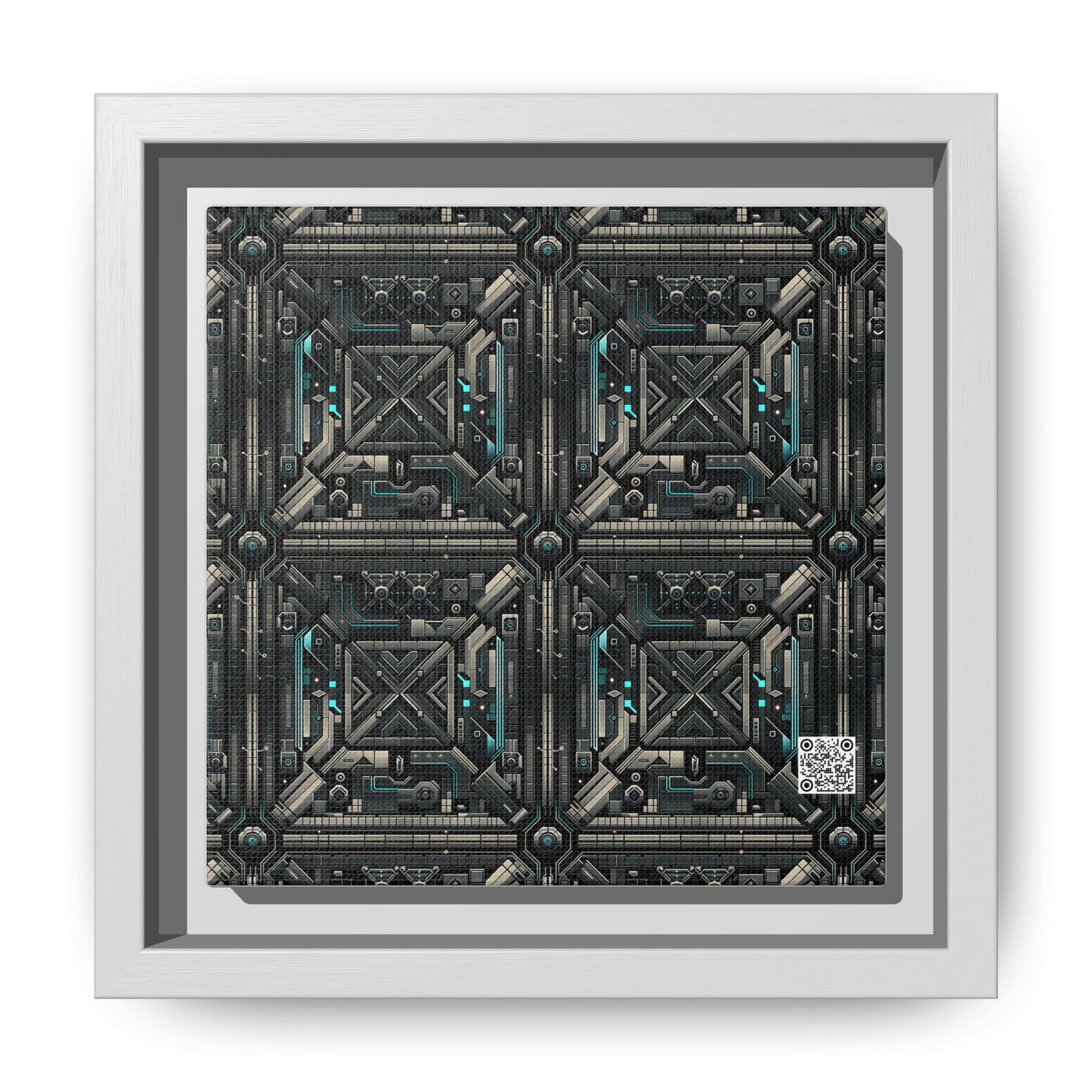 Tech Noir Futuristic Tech Aesthetic with a Dark Twist Matte Canvas, Framed (multi-color) - 8404 Design-59 B