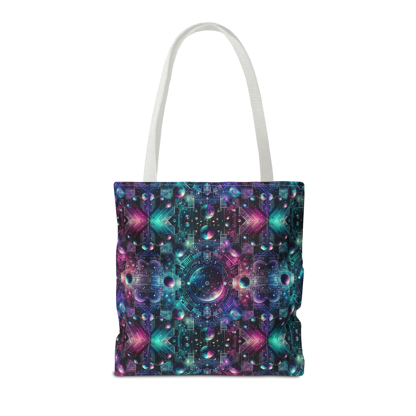 Galactic Hues Tech-Forward Cosmic Fusion Tote Bag - 8404 Design-59