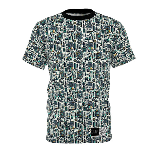 Tech Utility Fusion Modern Tech Streetwear Unisex Cut & Sew Tee - 8404 Design-53