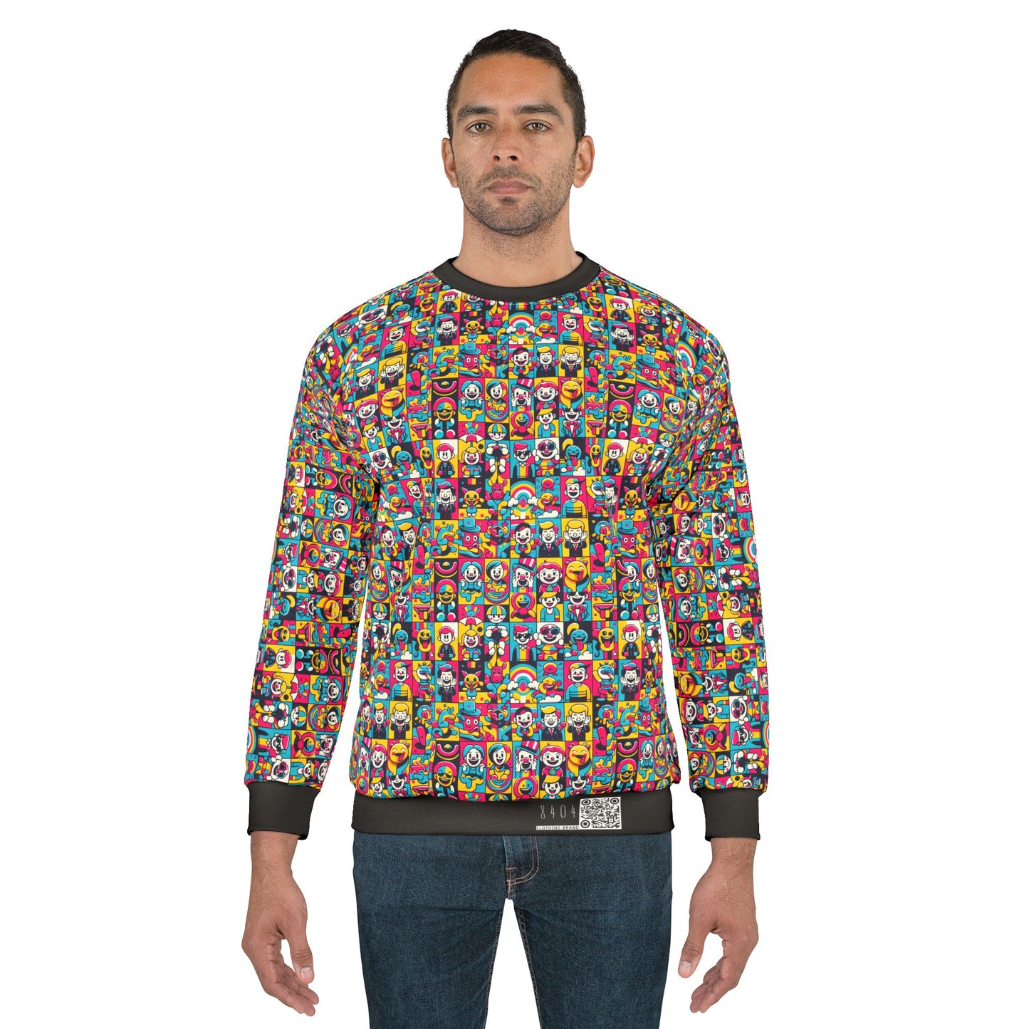 Neon Pop Playful Pop Culture Mashup Sweatshirt - 8404 Design-60