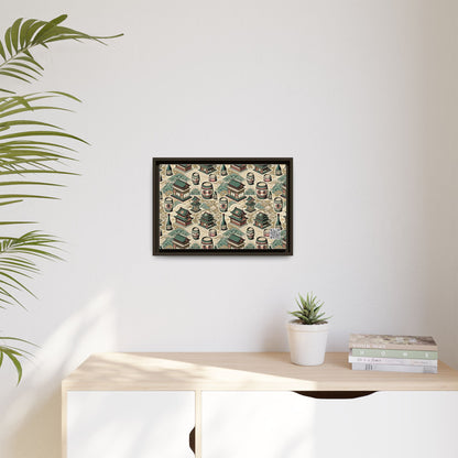 Cultural Artisanal Fusion Contemporary Cultural Elegance Matte Canvas, Framed (multi-Color) - 8404 Design-68 B
