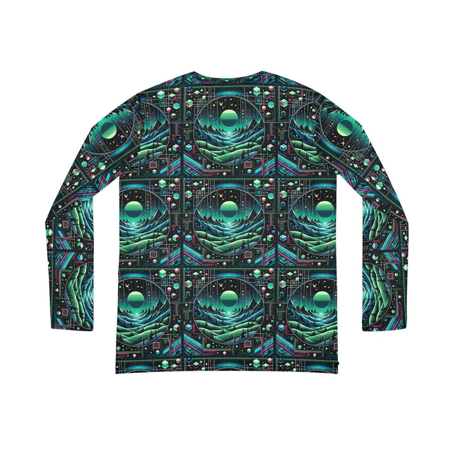 Digital Adventure Graphics Digital Explorer Women's Long Sleeve V-Neck Shirt - 8404 Design-59