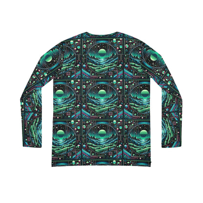 Digital Adventure Graphics Digital Explorer Women's Long Sleeve V-Neck Shirt - 8404 Design-59
