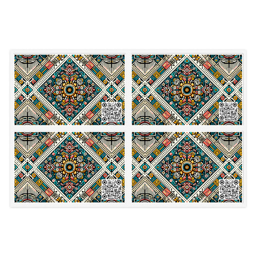 Cultural Fusion Tech Blend of Cultural Heritage With Tech-Inspired Elements Sticker Sheets - 8404 Design-64