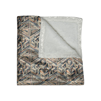 Tech Illusion Graphics Futuristic Artistry Crushed Velvet Blanket - 8404 Design-52