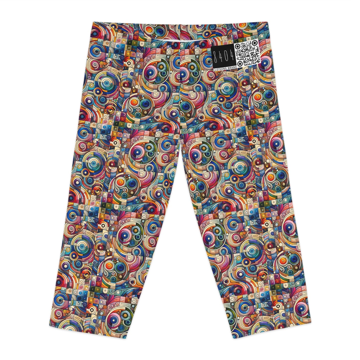 Digital Artistic Expression Artistic Streetwear Women's Capri Leggings - 8404 Design-49