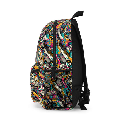 Urban Graffiti Fusion Eclectic Street Art Meets Modern Tech Culture Backpack - 8404 Design-55