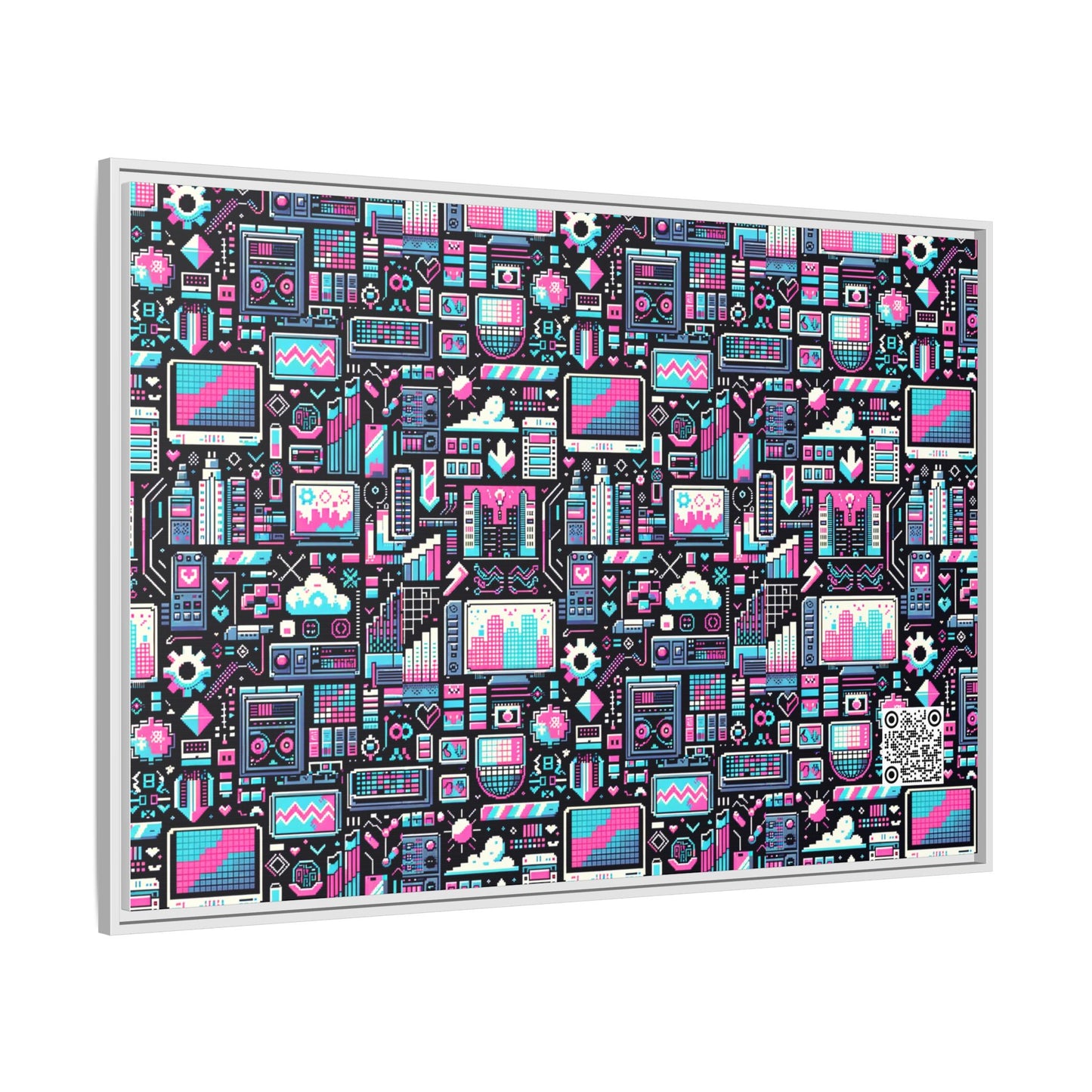 Digital Rebellion Youthful Streetwear with a Rebellious Digital Twist Matte Canvas, Framed (multi-color) - 8404 Design-71 A