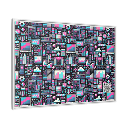 Digital Rebellion Youthful Streetwear with a Rebellious Digital Twist Matte Canvas, Framed (multi-color) - 8404 Design-71 A