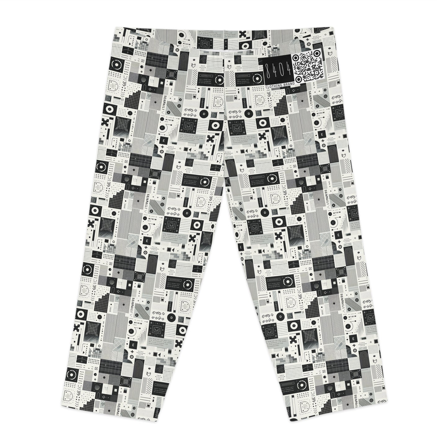 Digital Minimalism Minimalist Tech Women's Capri Leggings - 8404 Design-50
