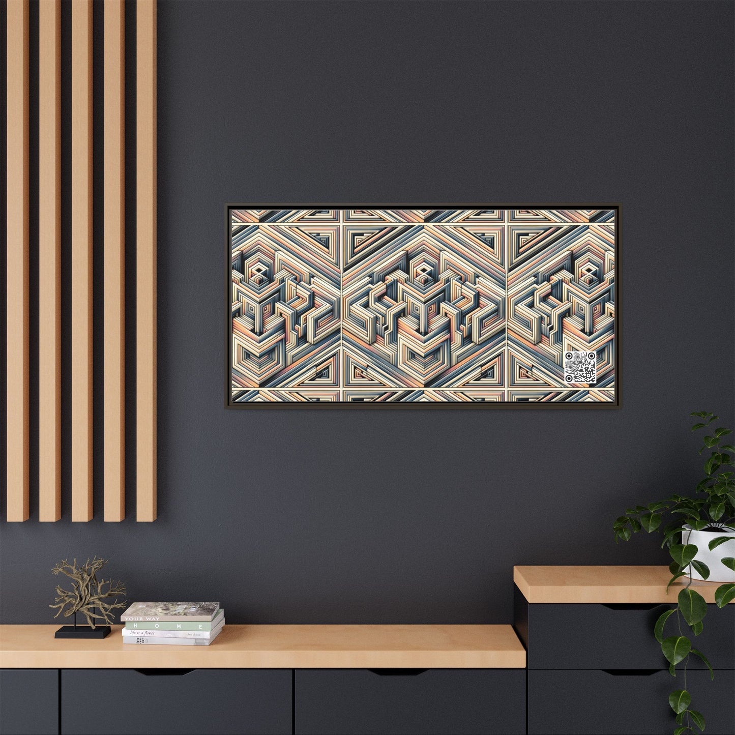 Tech Illusion Graphics Futuristic Artistry Matte Canvas, Framed (multi-color) - 8404 Design-52 B