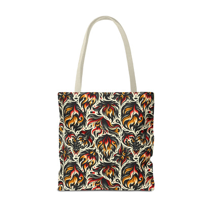 Fire & Flames Bold Streetwear Statement Tote Bag - 8404 Design-57
