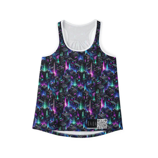 Tech Noir Graphics Futuristic Tech Aesthetics Women's Tank Top - 8404 Design-55