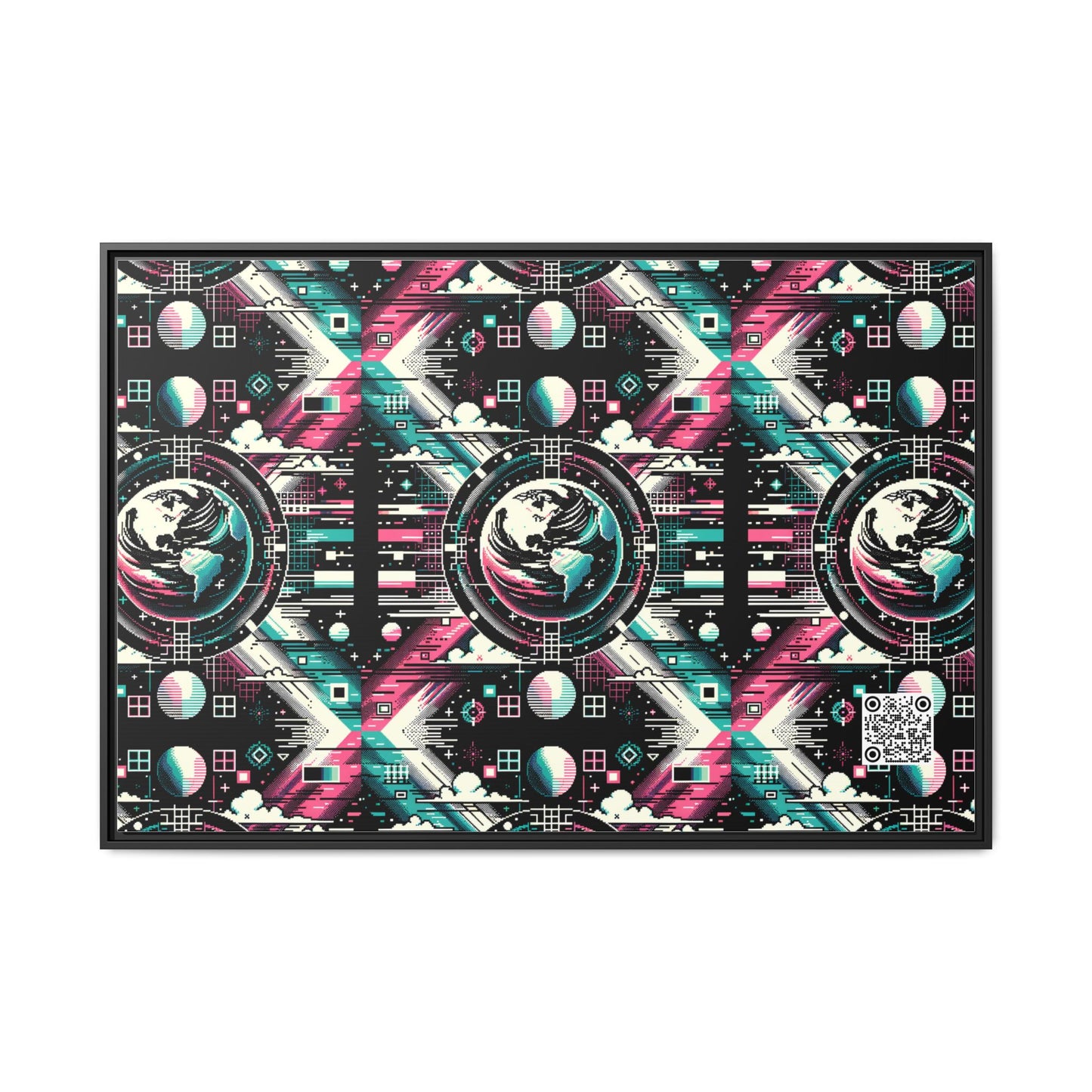 Digital Artistry Digital-native Streetwear Matte Canvas, Framed (multi-color) - 8404 Design-62 A