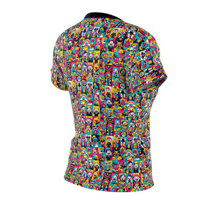Neon Pop Playful Pop Culture Mashup Women's Cut & Sew Tee - 8404 Design-60
