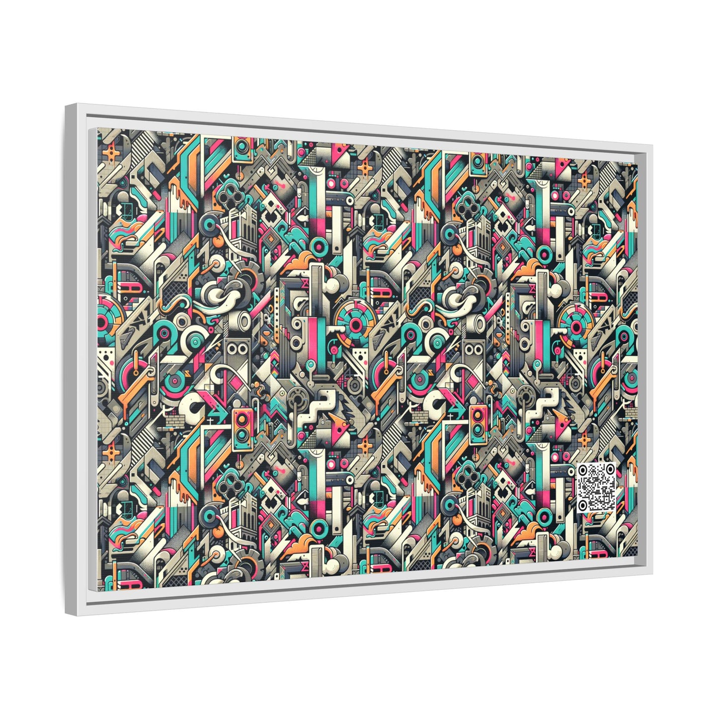 Digital Street Art Urban Street Style Matte Canvas, Framed (multi-color) - 8404 Design-74 A