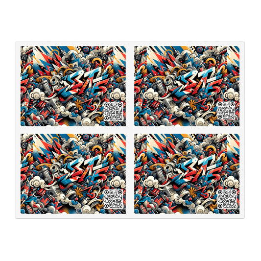 Neo-Traditional Street Art Modern Street Art Fusion Sticker Sheets - 8404 Design-52